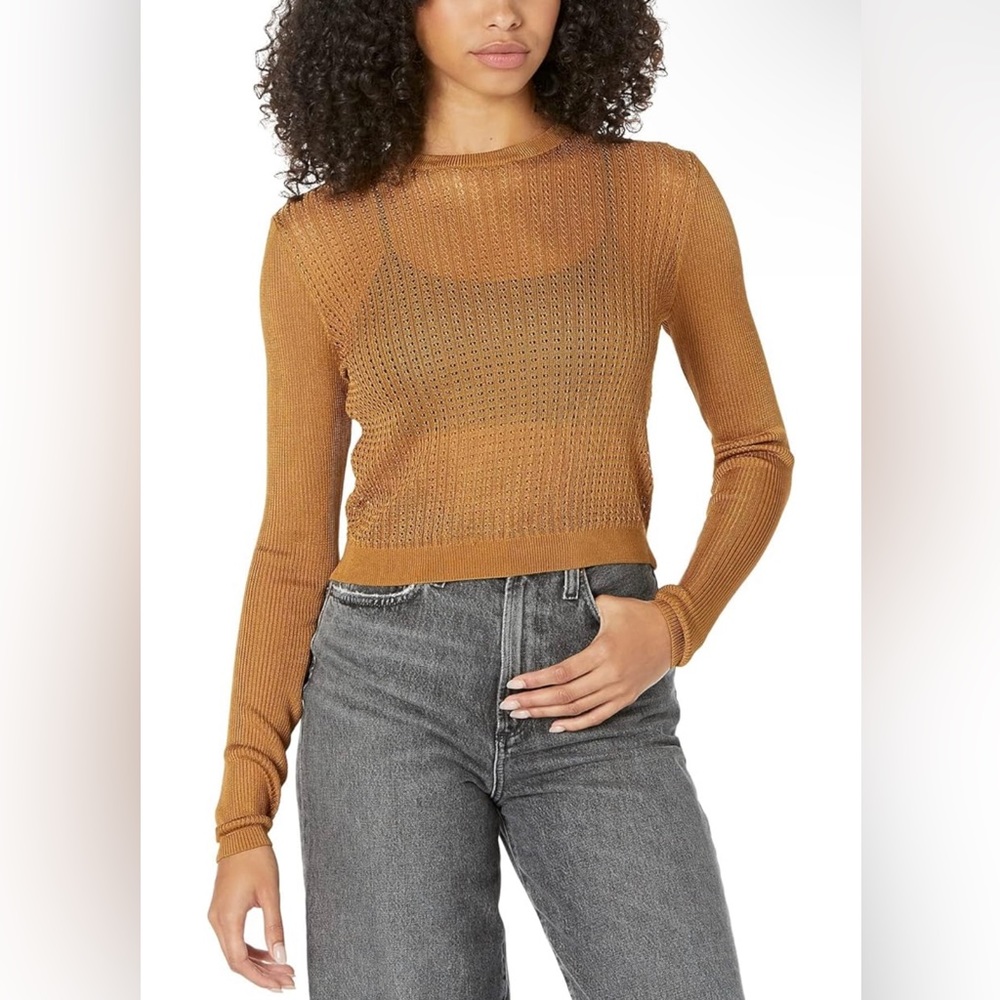 Free People H2O Crew Pullover Cropped NWT Small - Picture 2 of 5